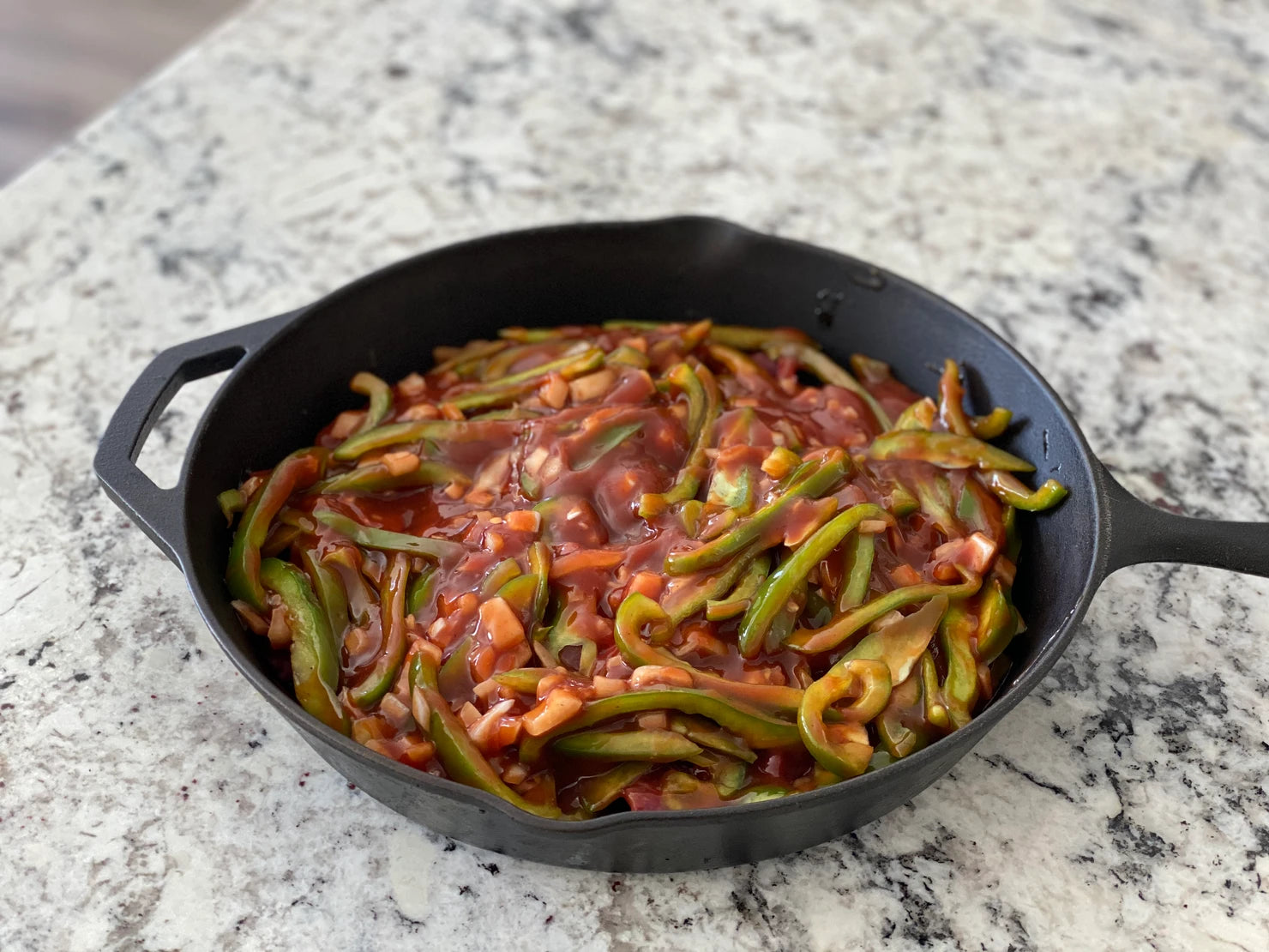Green Pepper Sirloin Steak Skillet